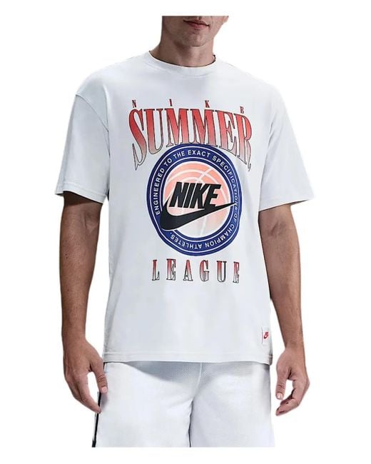 Nike White Max90 Graphic-Print T-Shirt for men