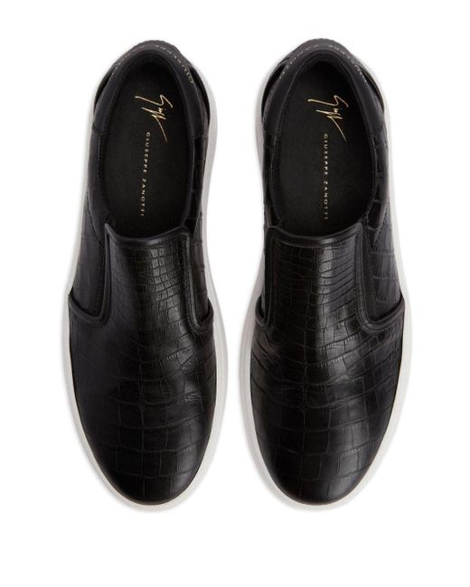 Sneakers con effetto coccodrillo Gz94 di Giuseppe Zanotti in Black da Uomo
