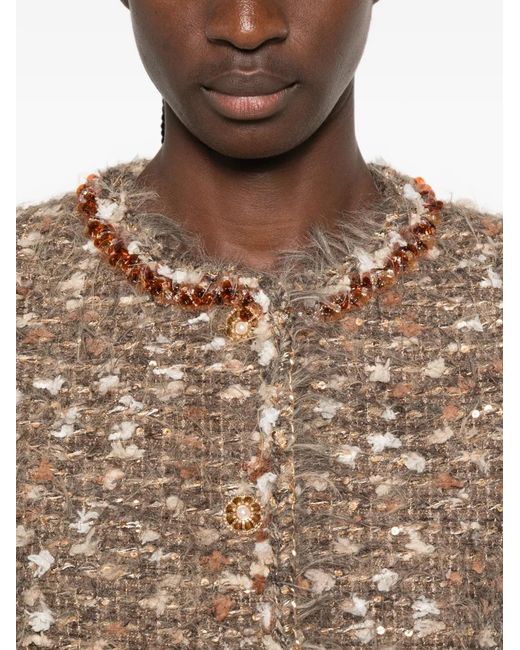 MINIME Brown Sequin-Embellished Jacket