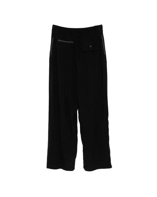 Giovanni Cavagna Black Drawstring Track Pants for men
