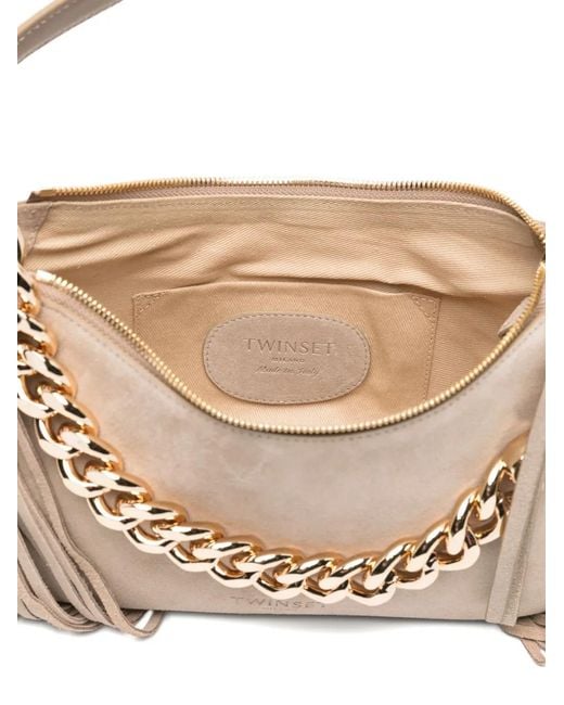 Twinset White Small Liliane Shoulder Bag