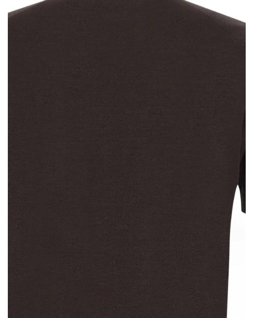 FILIPPO DE LAURENTIIS Black Short-Sleeved Knitted T-Shirt for men
