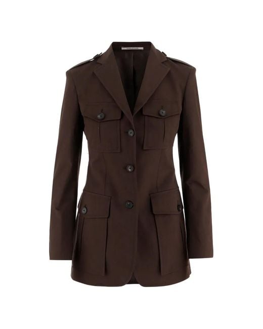 Tagliatore Brown Single-Breasted Jacket