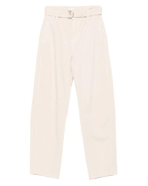 Liu Jo White Belted Straight-Leg Jeans