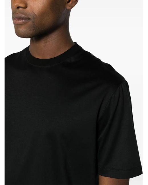 Camiseta de manga corta Kiton de hombre de color Black
