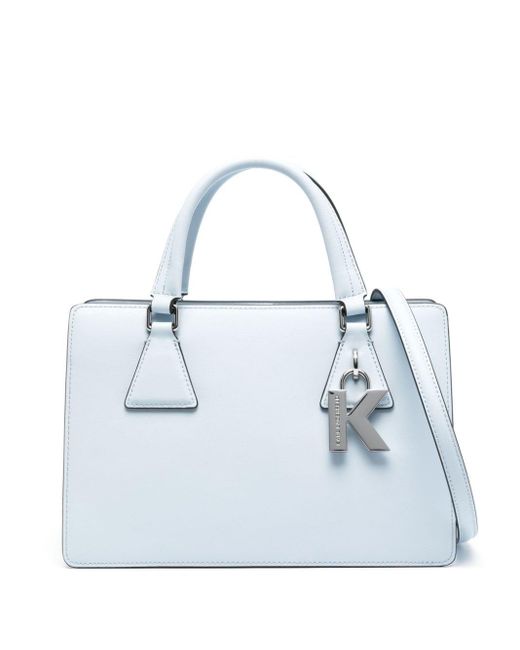 Karl Lagerfeld Blue Medium K/lock Tote Bag
