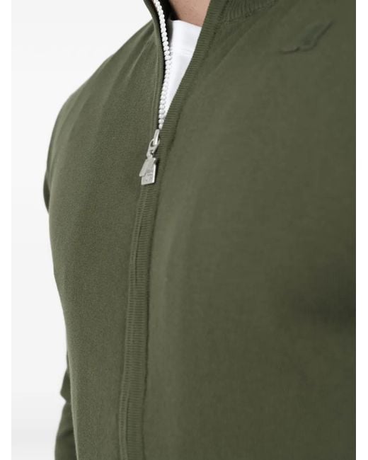 K-Way Green Finny Zip-Up Cardigan for men