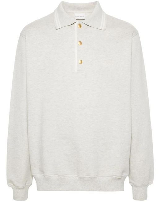 Drole de Monsieur White Embroidered-Logo Cotton Jumper for men
