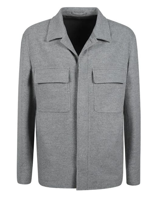 Lardini Gray Ivansel Shirt Jacket for men