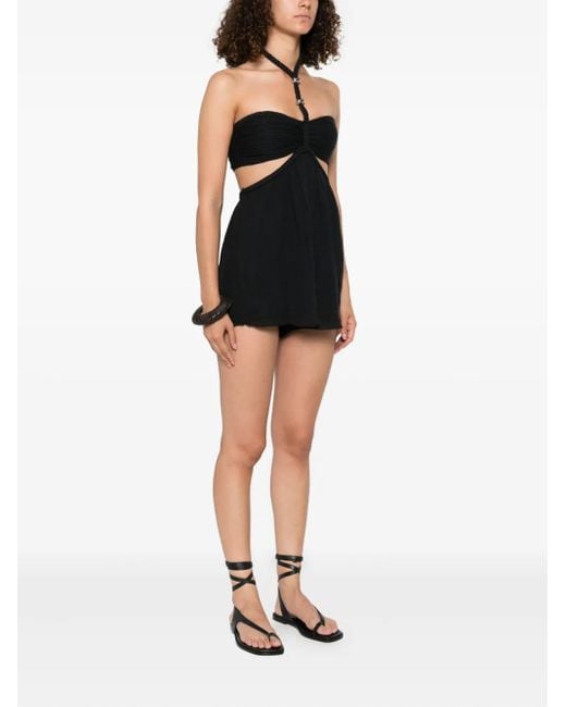 Isabel Marant Black Cut-Out Halterneck Playsuit
