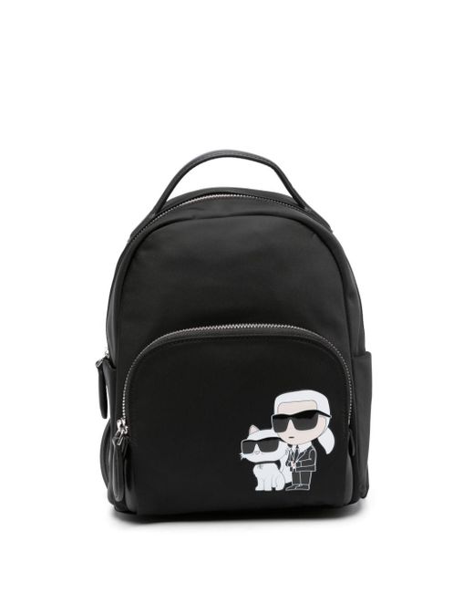 Karl Lagerfeld Black Small K/ikonik 2.0 Backpack