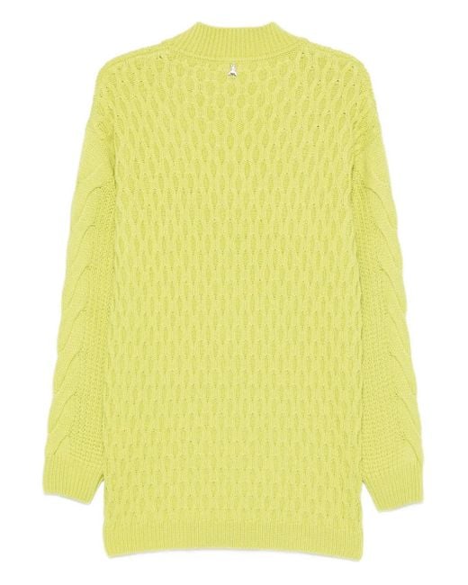 Patrizia Pepe Yellow Wool-Blend Sweater