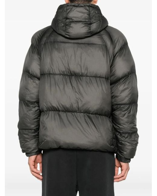 Represent Gray Translucent Hooded Puffer Jacket for men