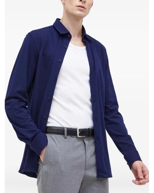 Buttoned shirt HUGO de hombre de color Blue