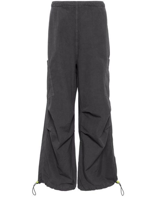 Barrow Gray Panelled Cotton Wide-leg Trousers for men