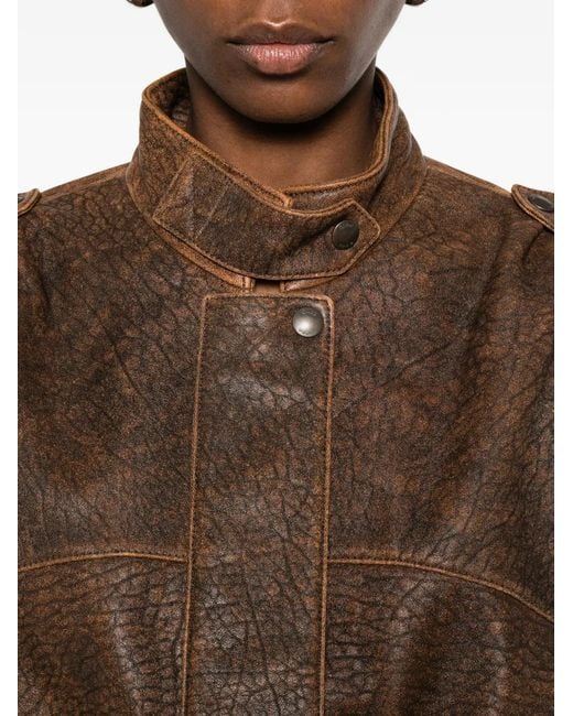 Chloé Brown Veste À Taille Ceinturée