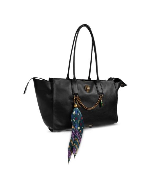 Kurt Geiger Black Sloane Leather Tote Bag