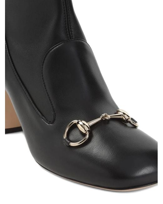 Botas altas con tacón de 75 mm Gucci de color Black