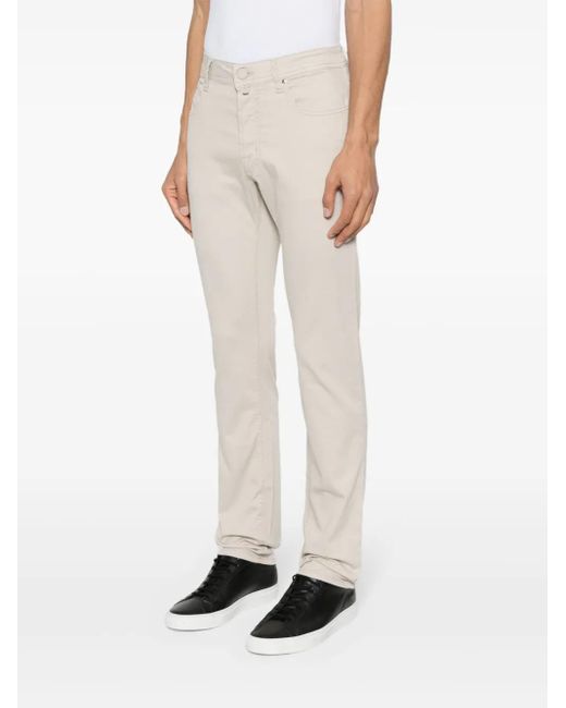 Jacob Cohen Natural Bard Gabardine Trousers for men