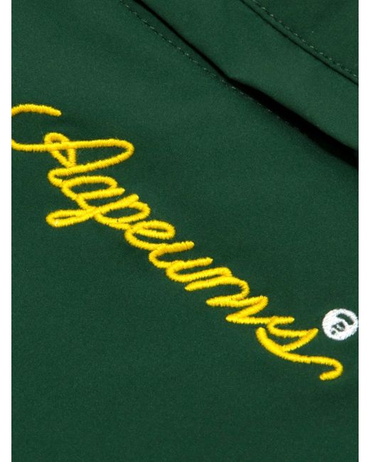 Aape By A Bathing Ape Green Moonface Track Shorts for men