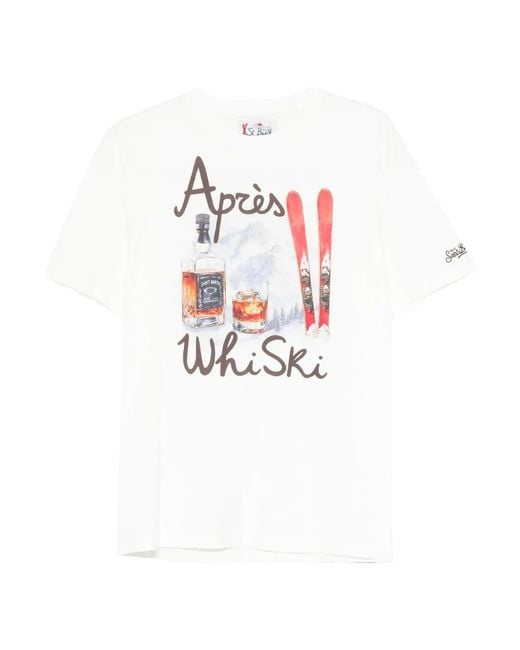 メンズ Mc2 Saint Barth Arnott Warm グラフィックプリント Tシャツ White