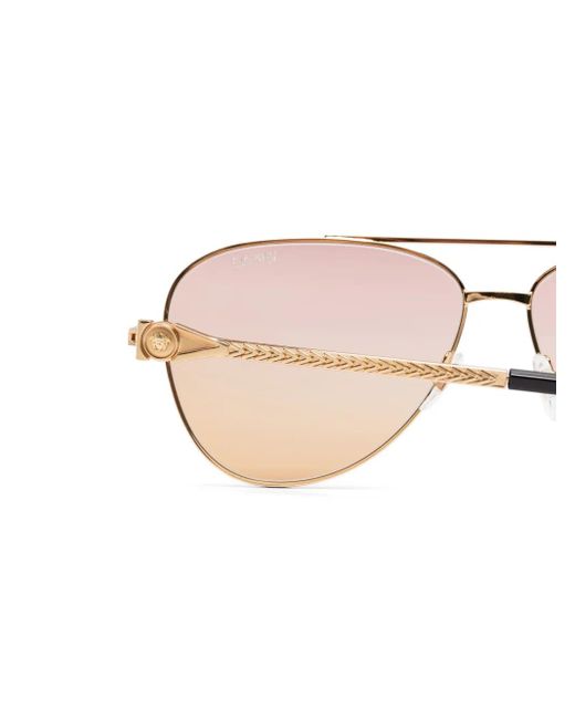 Versace Pink Pilot-Frame Sunglasses for men