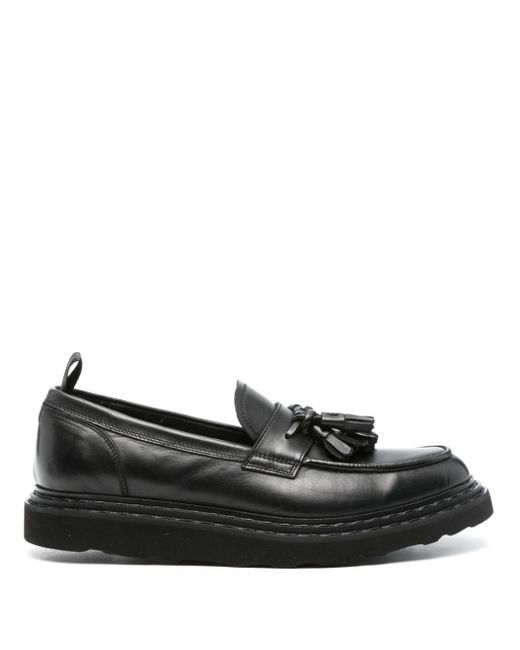 Officine Creative Black Ulla Leather Loafers