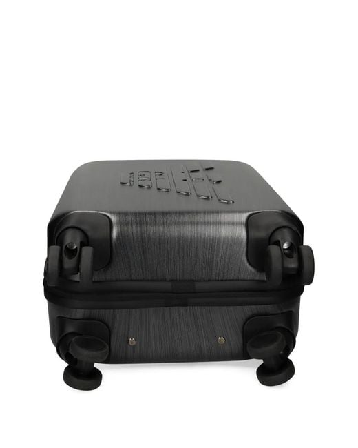 Emporio Armani Black Logo-Embossed Luggage