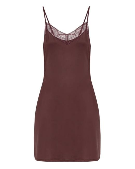 Hanro Lilith Lace-trim Camisole Red