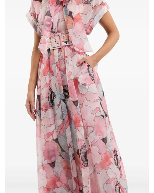 Rebecca Vallance Pink Abendkleid Mit Print