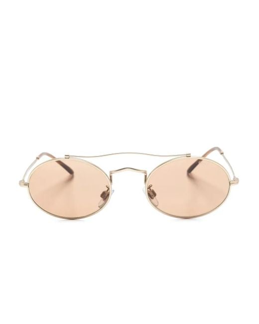Giorgio Armani Pink Matte Round-Frame Sunglasses for men