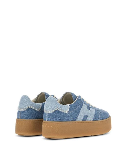 Hogan Blue Cool Platform Sneakers
