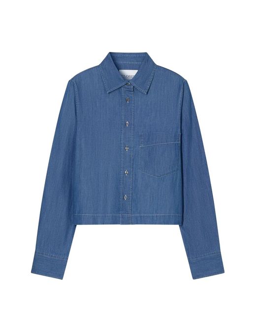 Closed Blue Cropped Classic Shirt