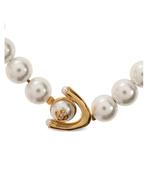 Casablanca Metallic Lotus Pearl-Embellished Bracelet