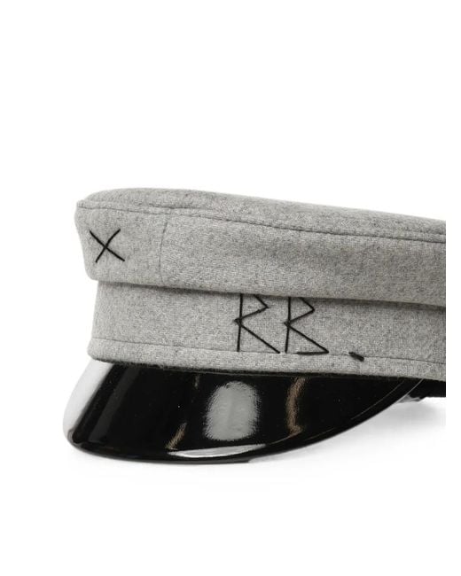 Ruslan Baginskiy Gray Logo-Embroidered Baker Boy Hat