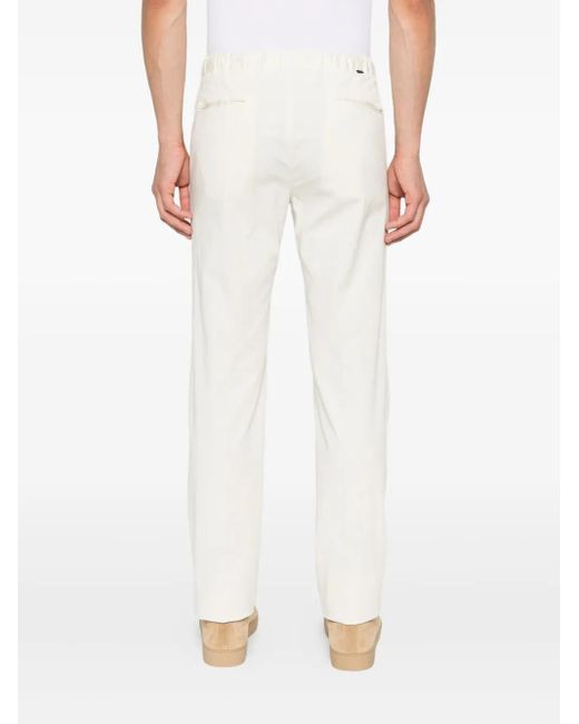 Pantalones con cierre de botón Incotex de hombre de color White