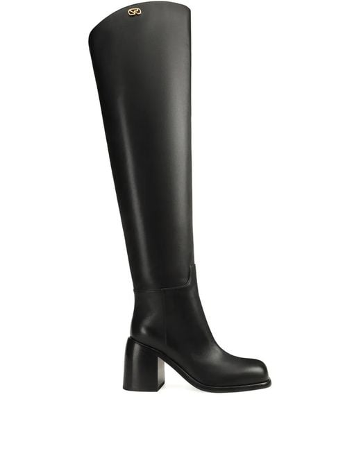 Sergio Rossi Black Avenue Block-Heel Boots