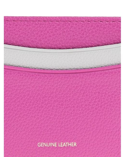Emporio Armani Pink Leather Colour-Block Cardholder