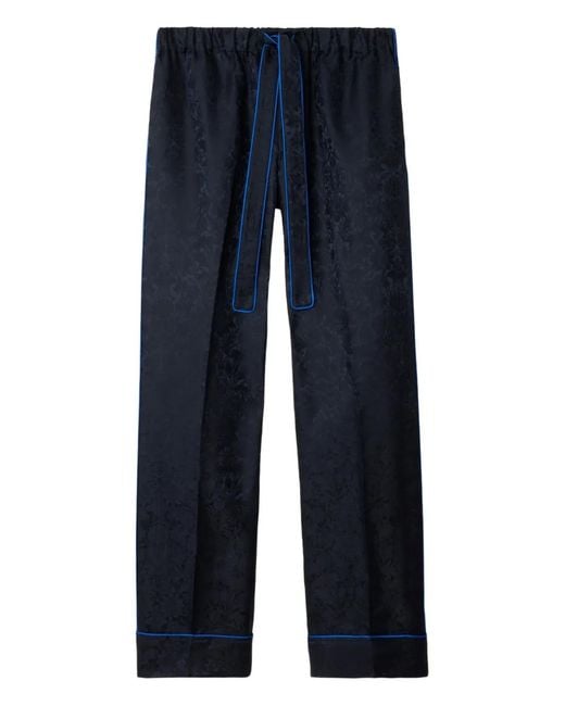 Burberry Blue Sunflower Jacquard Pajama Bottoms for men