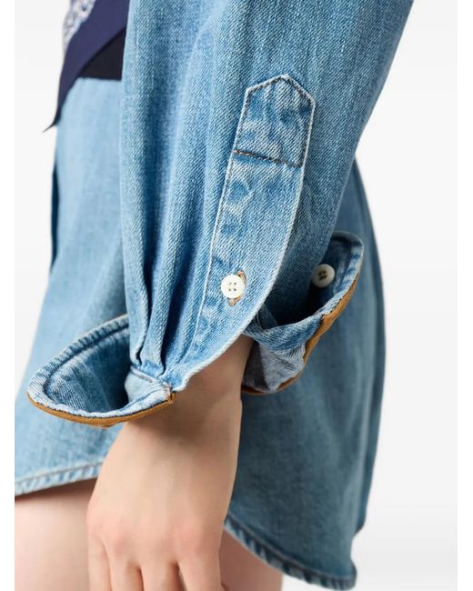 Denim Shirts Miu Miu de color Blue