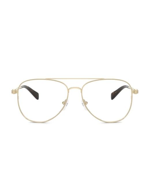 Michael Kors Metallic Double-Bridge Glasses