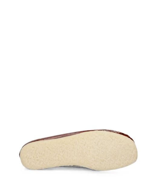 Clarks Brown Croc-Effect Wallabee Loafers