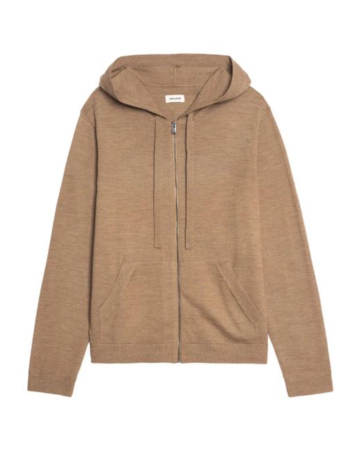 メンズ Zadig & Voltaire Clash ジップアップ パーカー Natural