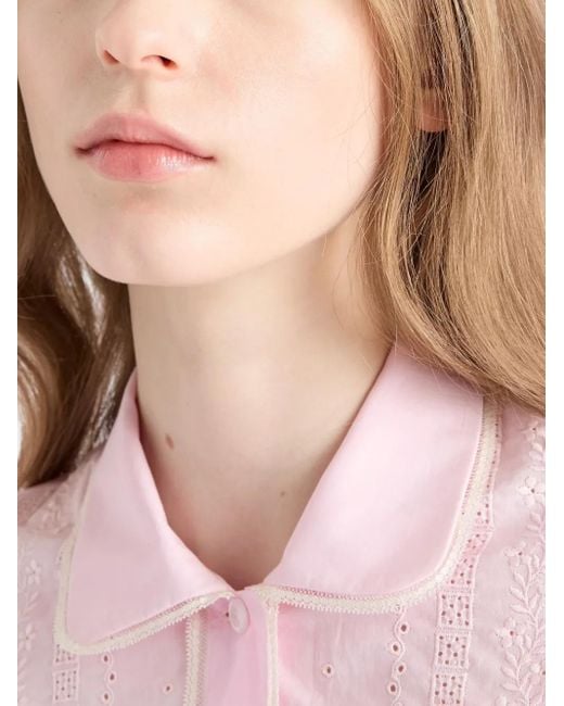 Prada エンブロイダリーシャツ Pink