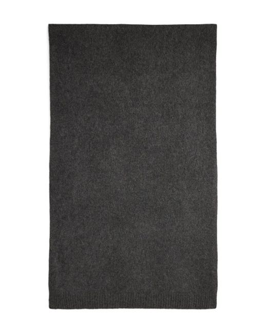 Ralph Lauren Black Rib-Detailed Scarf