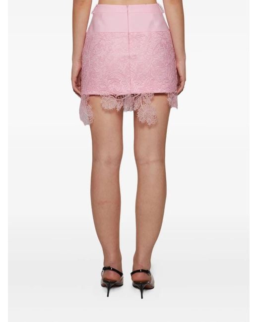 David Koma Mini-Rok Van Kant in het Pink
