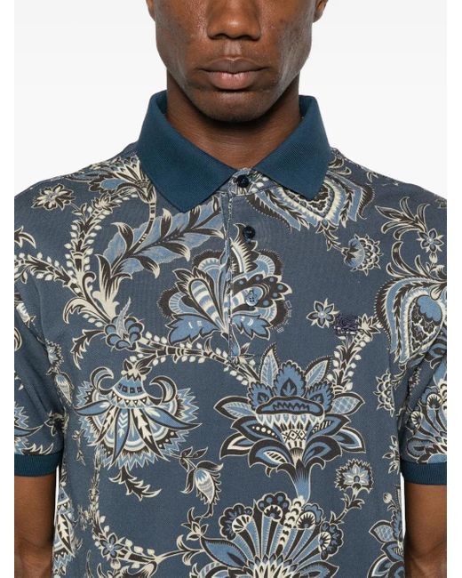 Etro メンズ ブルー ペイズリー ポロシャツの通販はau PAY マーケット