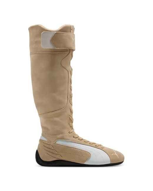 PUMA White Speedcat Lace-Up Boots