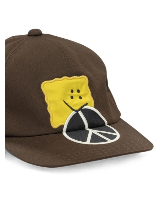 Kapital Brown Embroidered Baseball Cap for men