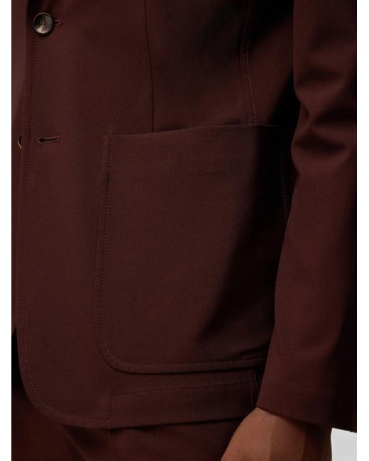 RETORI Purple Single-Breasted Wool Blazer for men